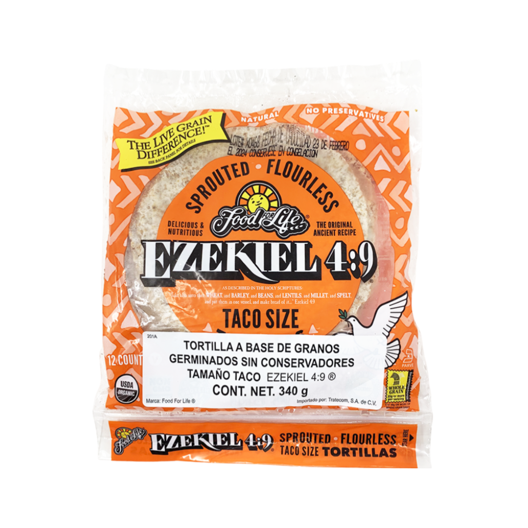 Tortillas Orgánicas de Cereales Germinados sin harina EZEKIEL 4:9 340g