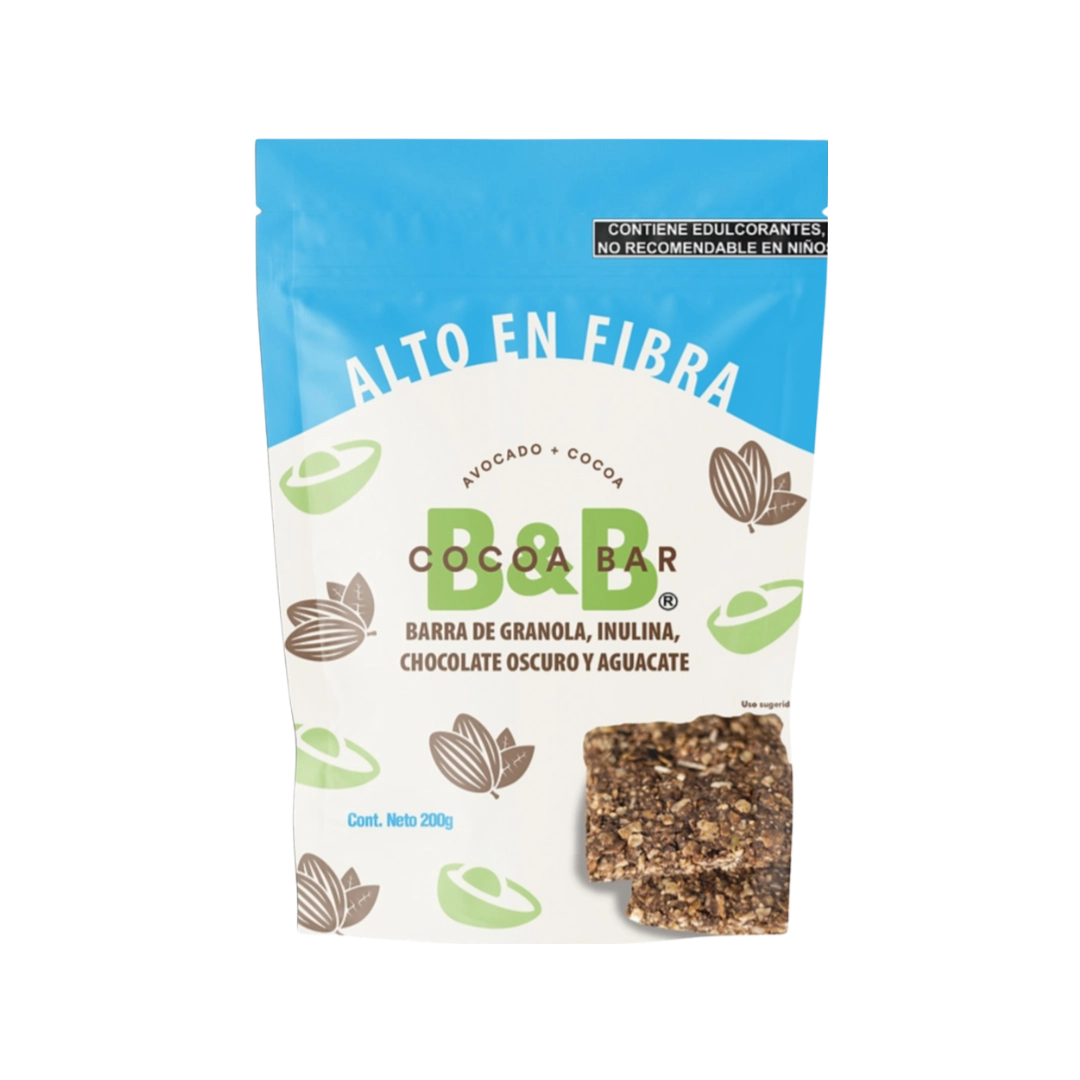 Barritas Altas en Fibra B&B Cocoa Bar 8pz