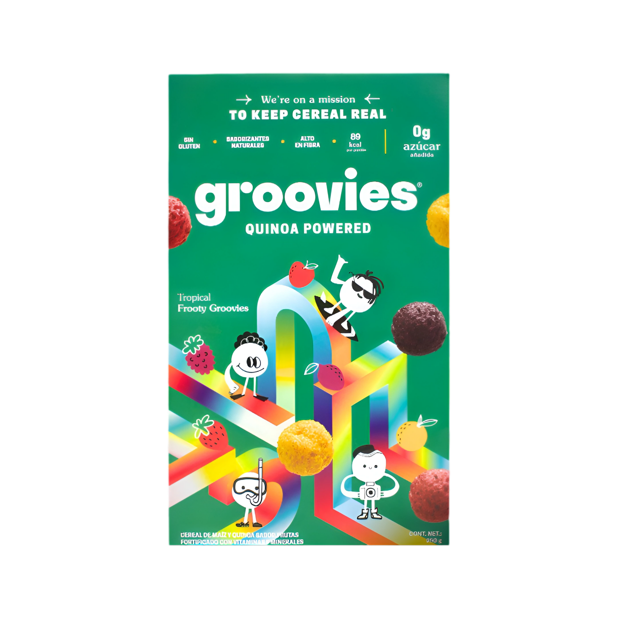 Cereal de Maíz y Quinoa Sabor Tropical Frooty Groovies 250g