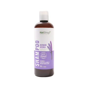 Shampoo natural Lavanda orgánica y vitamina E NatShop 500ml