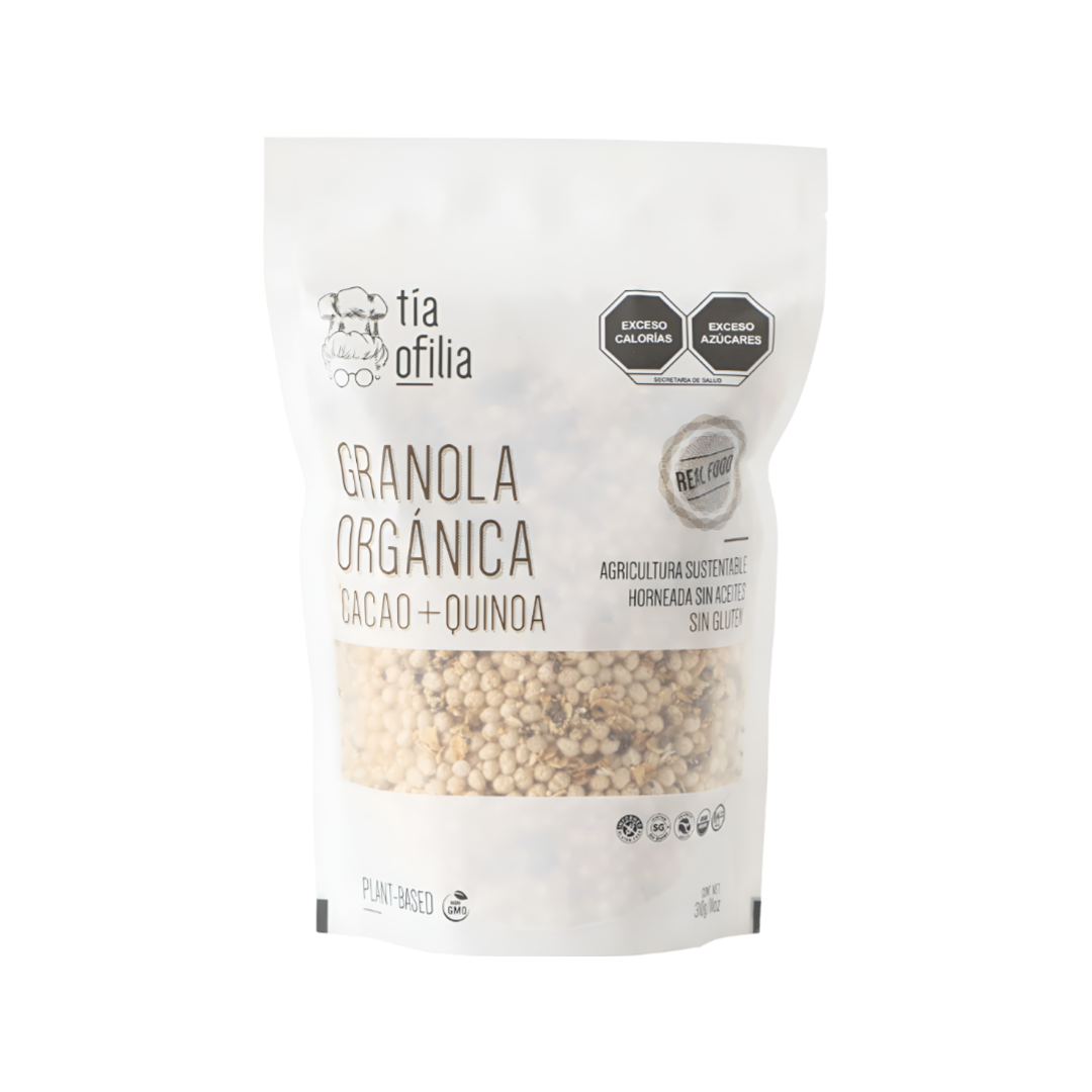 Granola Cacao y Quinoa Orgánica Tía Ofilia 310g