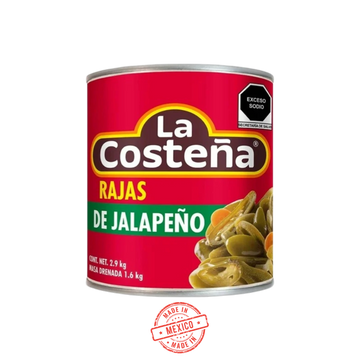 Jalapeños en Rajas en Escabache La Costeña 2.9kg