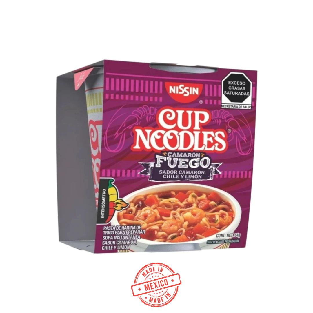 Sopa Instantánea Camaron Fuego Nissin 64g