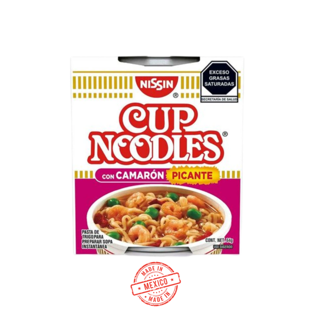 Sopa Instantánea de Camarón Picante Nissin 64g
