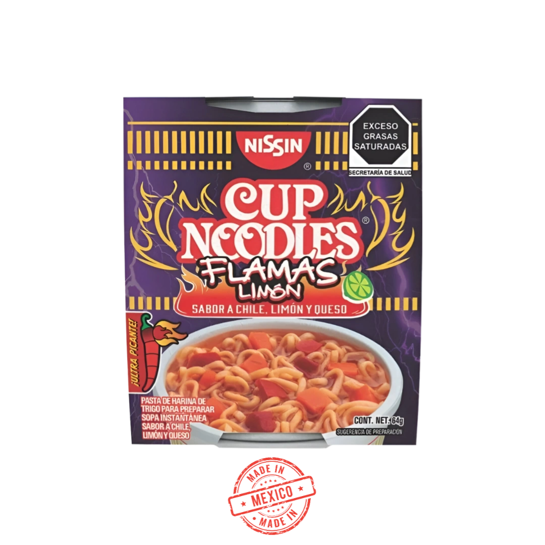 Sopa Instantánea Flamas Limón Nissin 64g