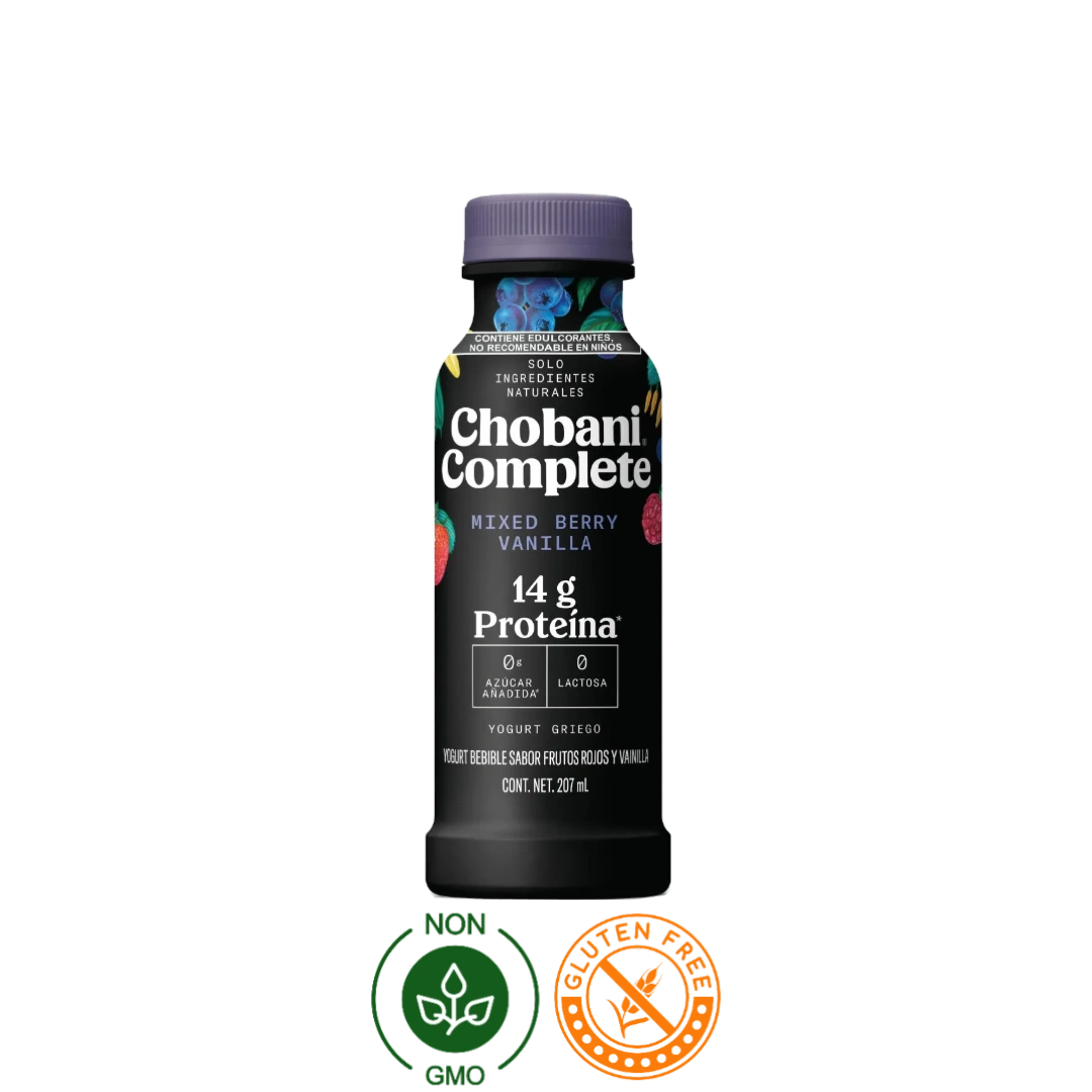 Yogurt Bebible Mixed Berry Vainilla 20g Proteína Chobani