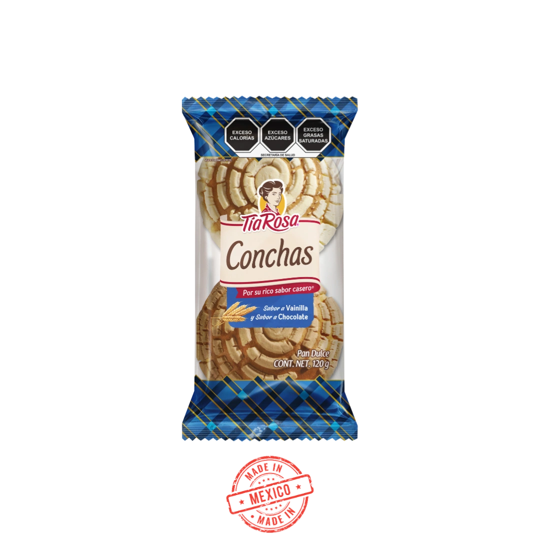 Conchas Tia Rosa 2 Pzas Vainilla y Chocolate 120g
