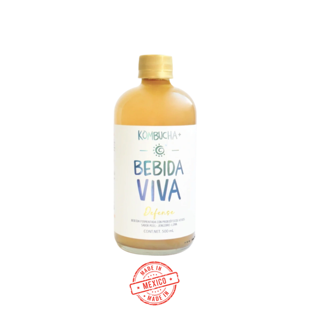 Kombucha Defense Miel-Jengibre-Lima Bebida Viva 500ml