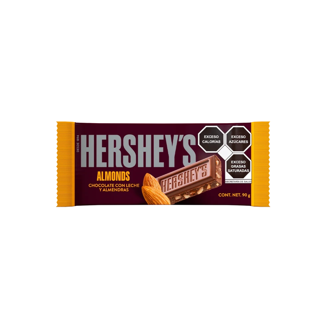 Hershey Barra de Chocolate con Almendras 90g