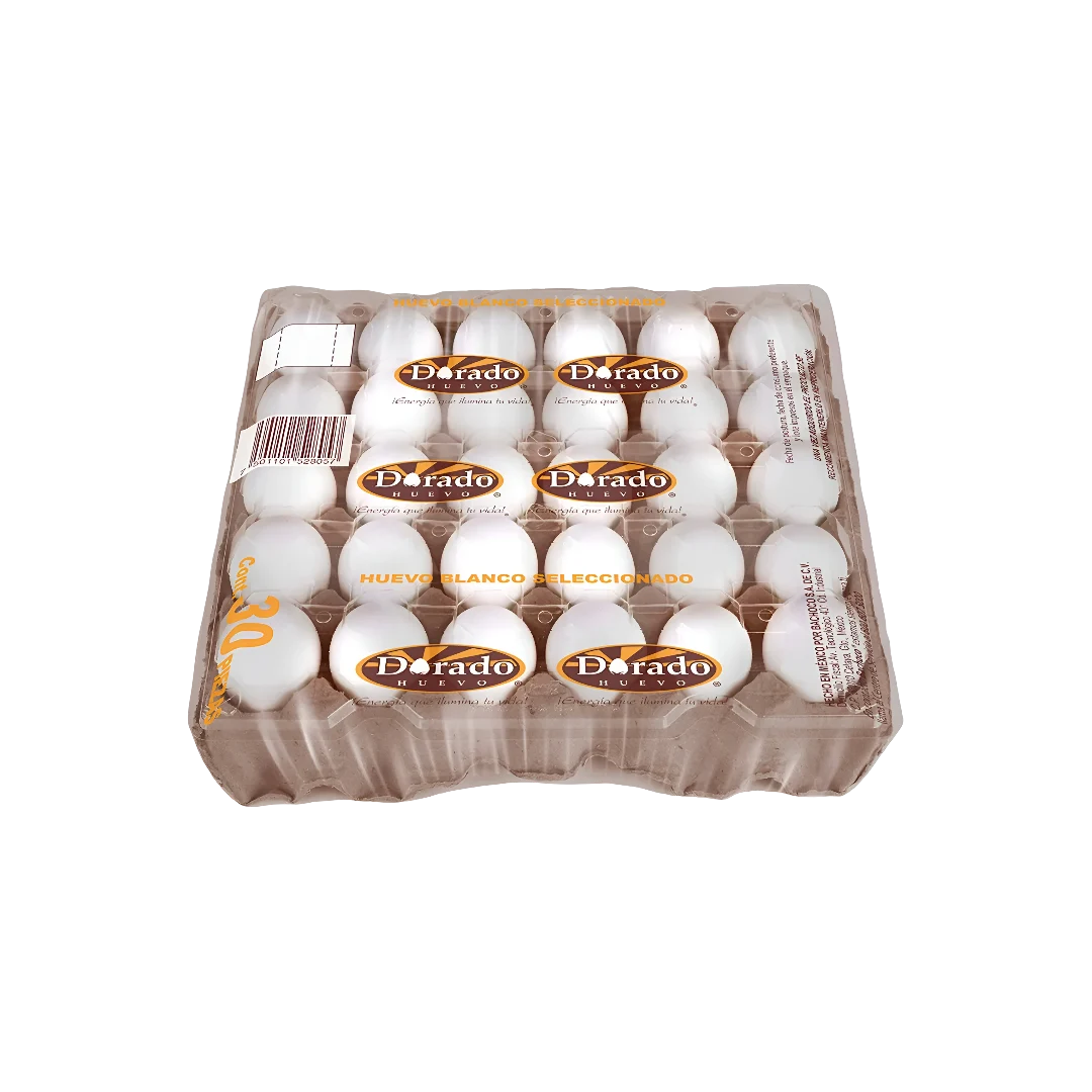 Huevo Blanco Dorado 30 Pzas