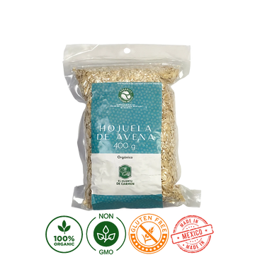 Avena en Hojuela Laminada Orgánica El Huerto de Carmen 400g