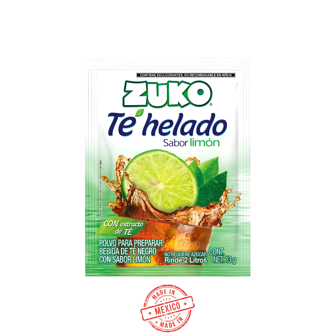 Saborizante de Agua Te Helado sabor Limon Zuko 13g