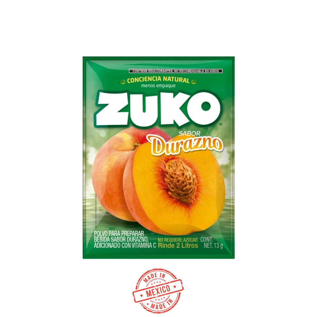 Saborizante de Agua sabor Durazno Zuko 13g