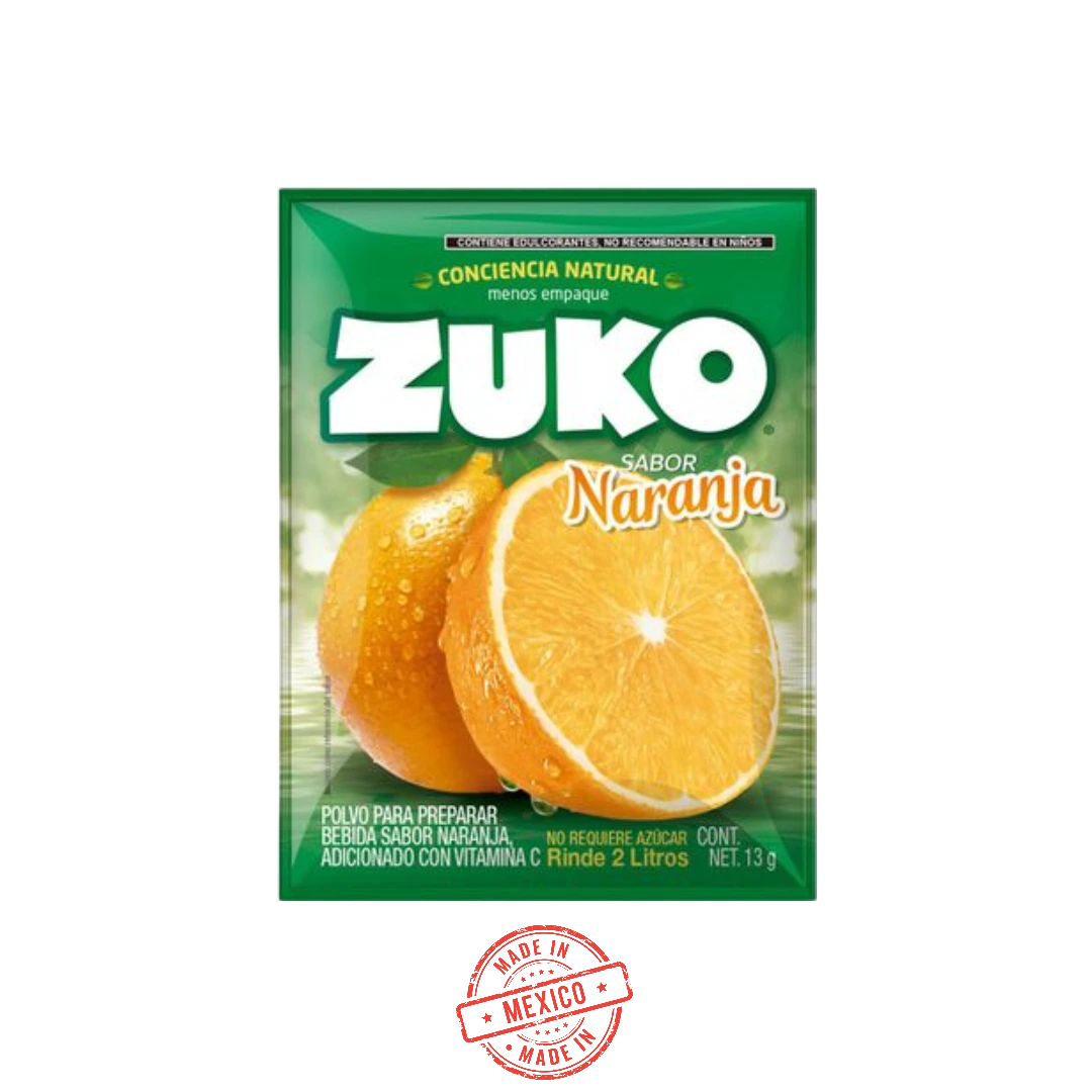 Saborizante de Agua sabor Naranja Zuko 13g