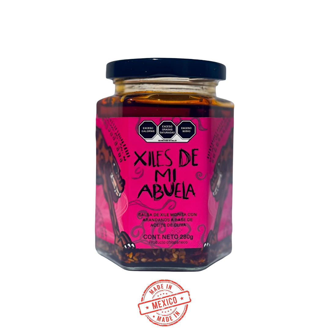 Chile Morita con Arándanos, Cacahuates y Semillas Xiles de Mi Abuela 280g