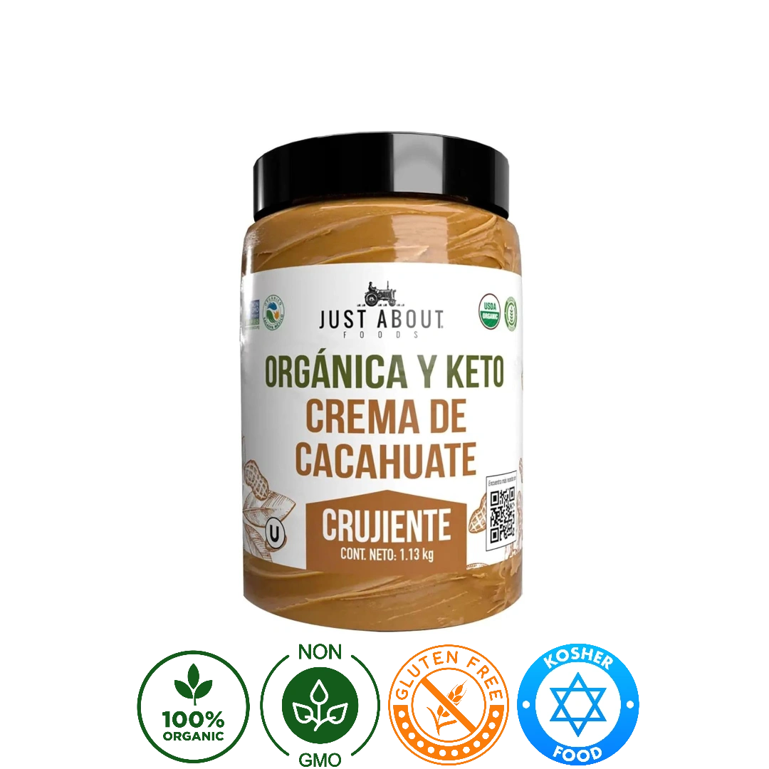 Crema de Cacahuate Crujiente Orgánica Just About 1.13kg