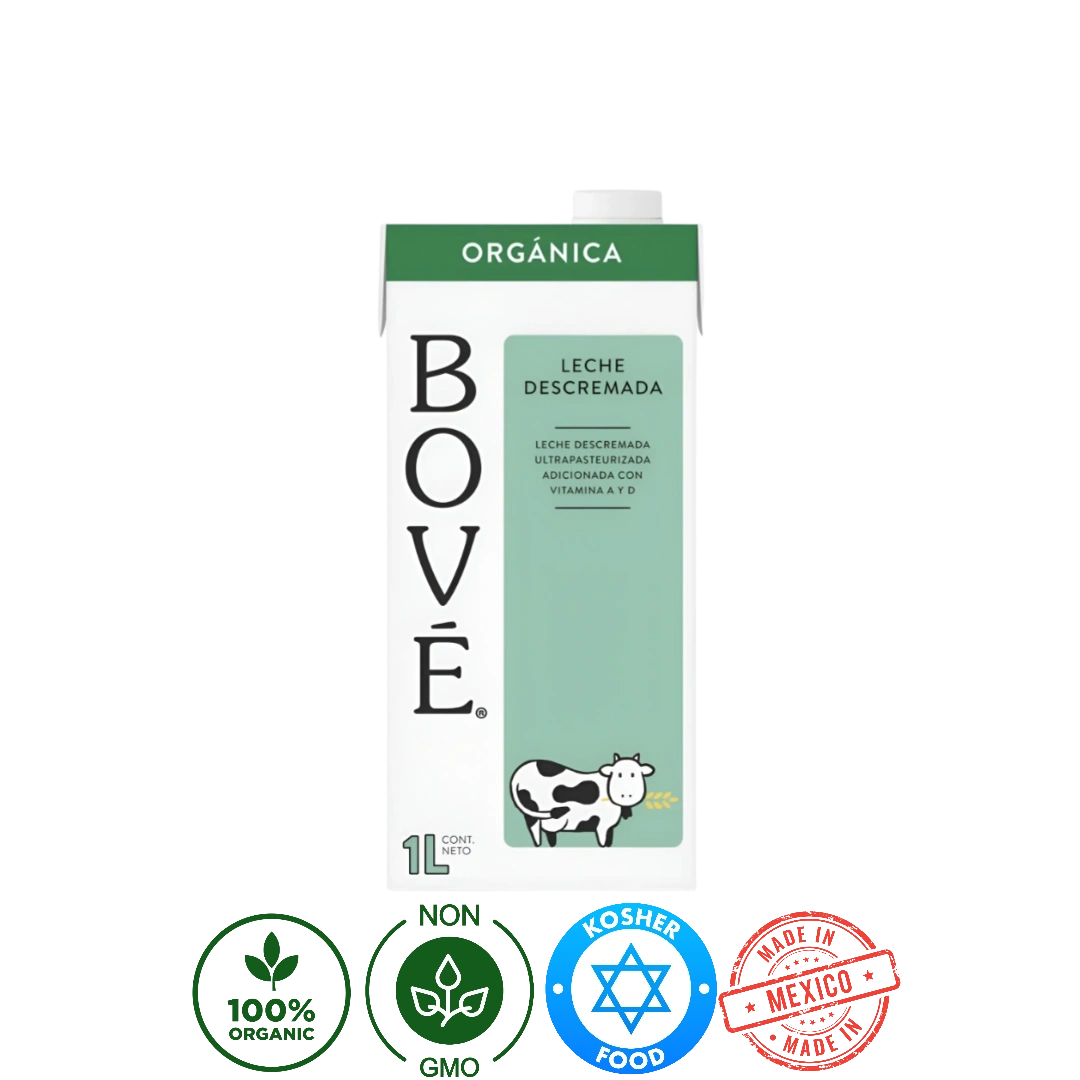 Leche Descremada Orgánica Bové 1L