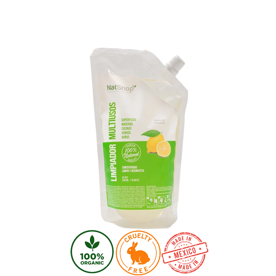 Limpiador multiusos concentrado Lima Orgánica NatShop 500ml