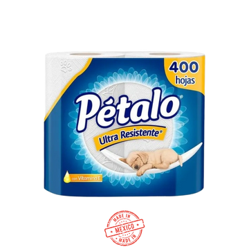 Papel Higiénico Ultra Resistente 4 Rollos Petalo