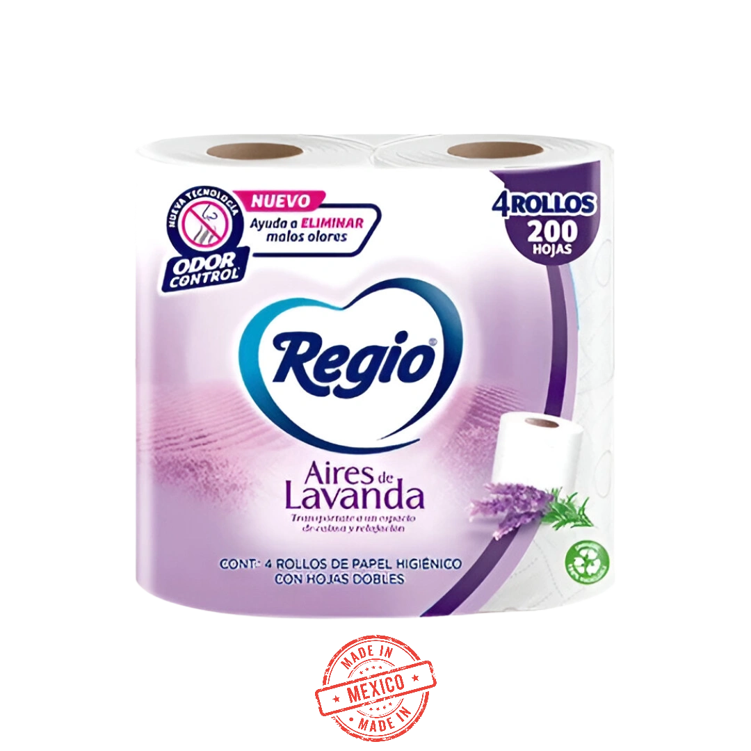 Papel Higiénico Aires de Lavanda 4 Rollos Regio