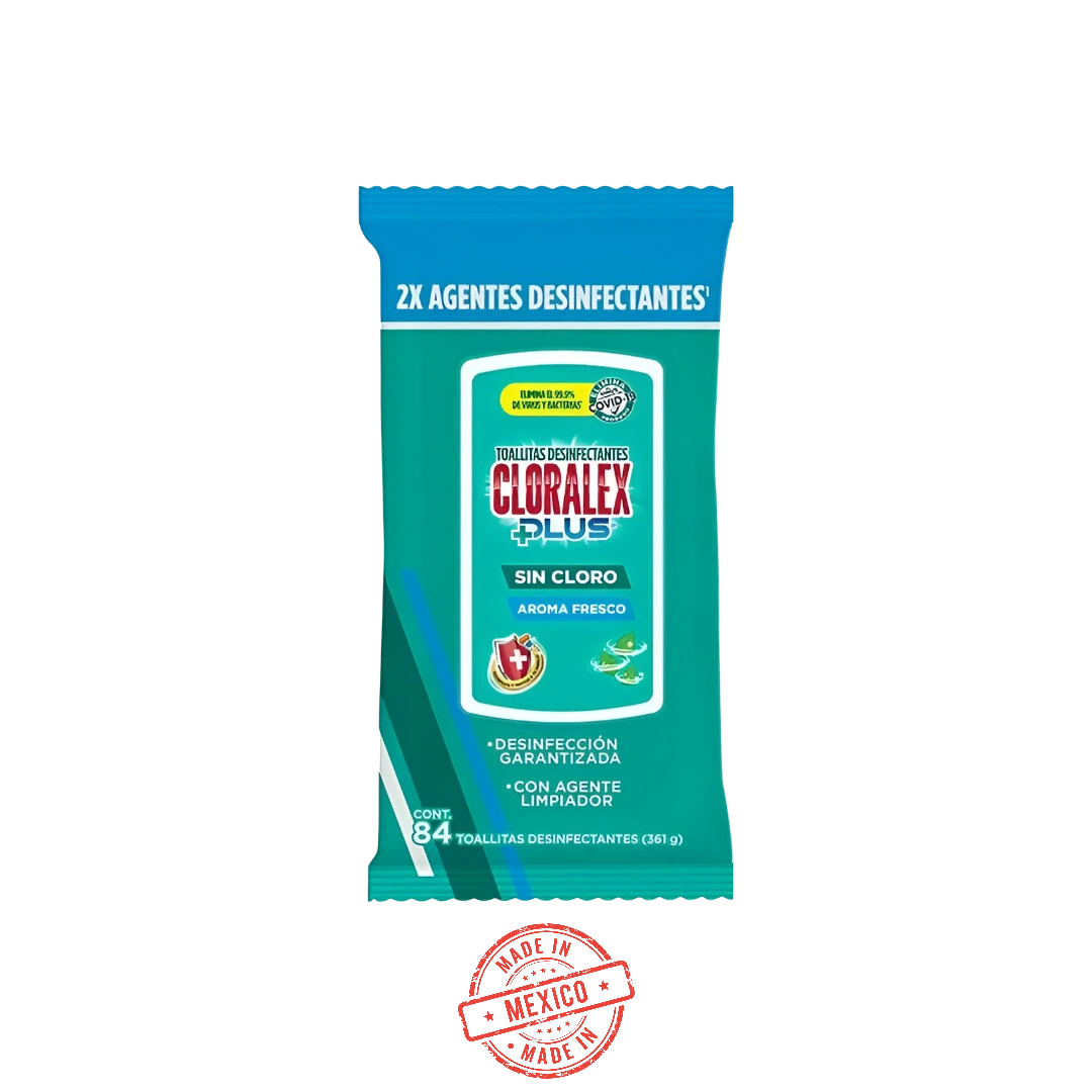 Toallita Humeda Desinfectante Cloralex con 84 hojas