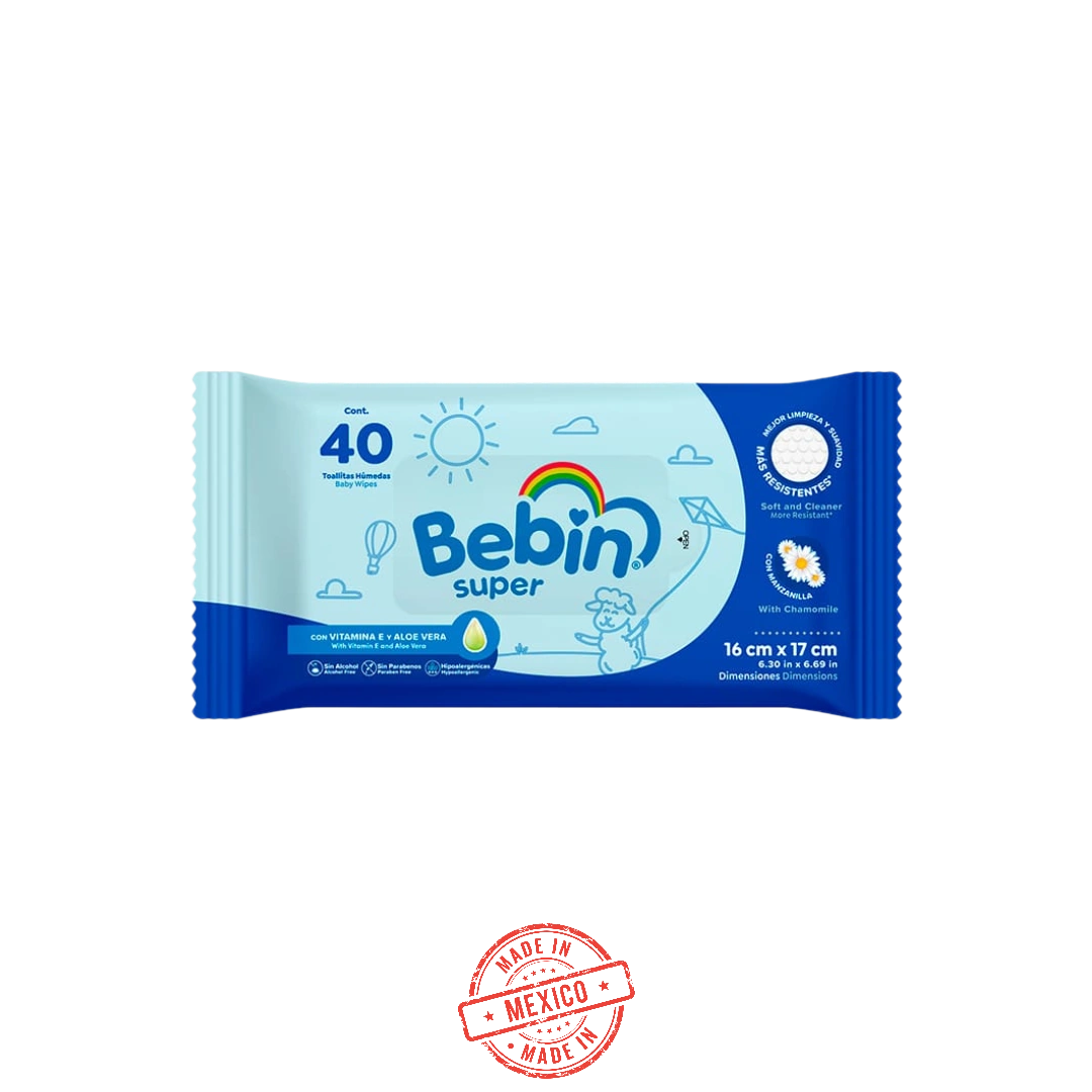 Toallitas Humedas Super Bebin con 40 hojas