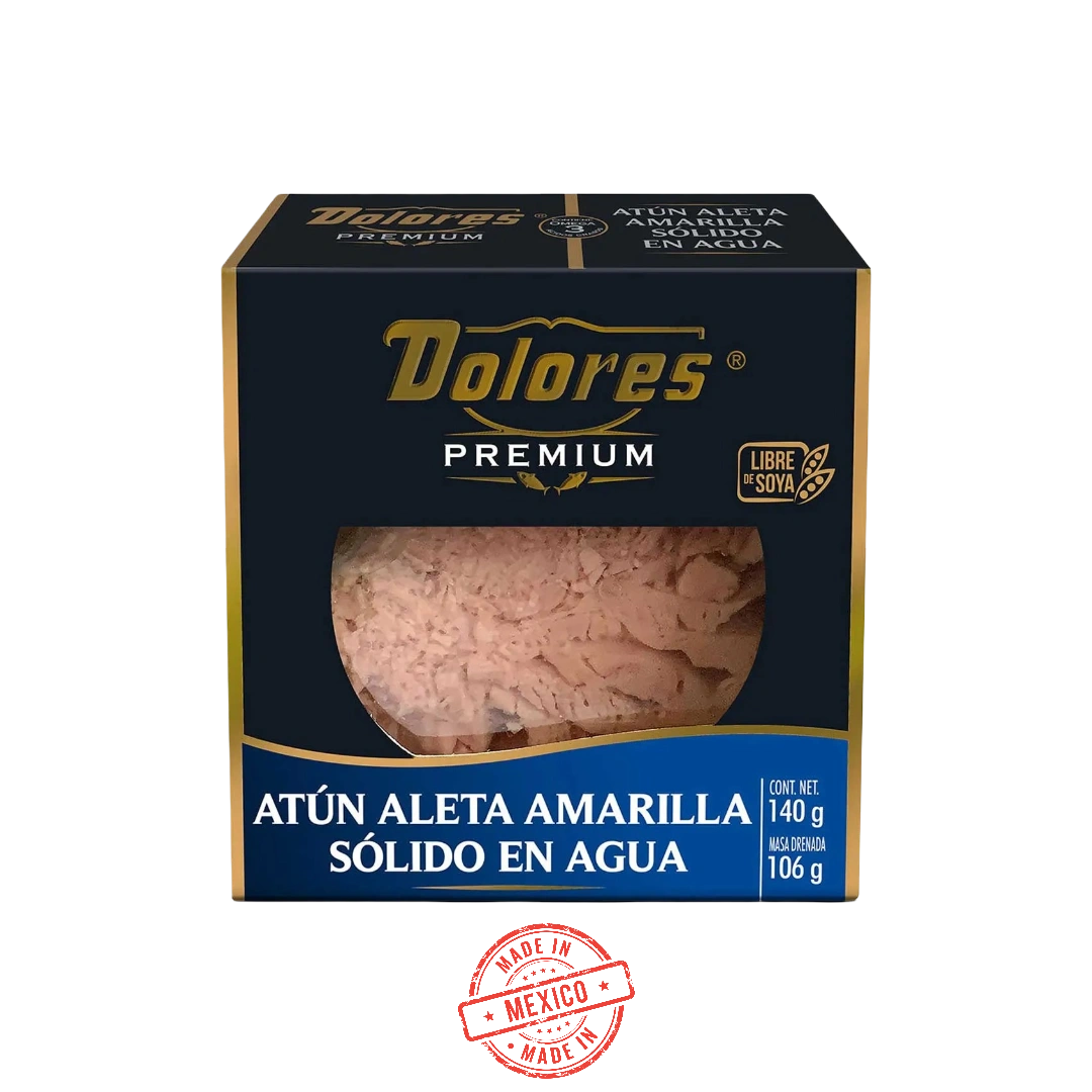 Lomo Solido Atun Aleta Amarillo Premium Dolores 140g