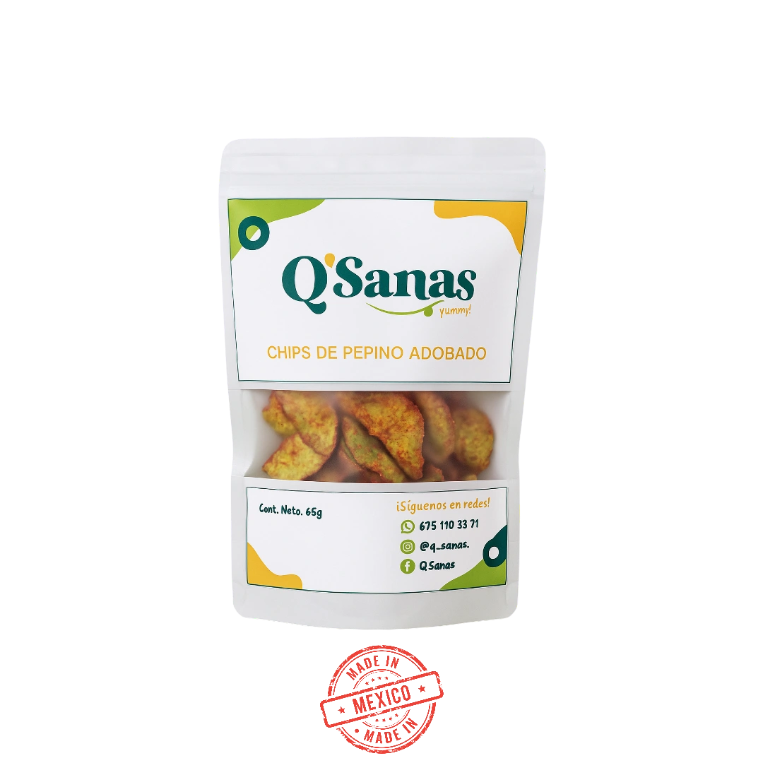 Chips Pepino Adobado Q Sanas 65g