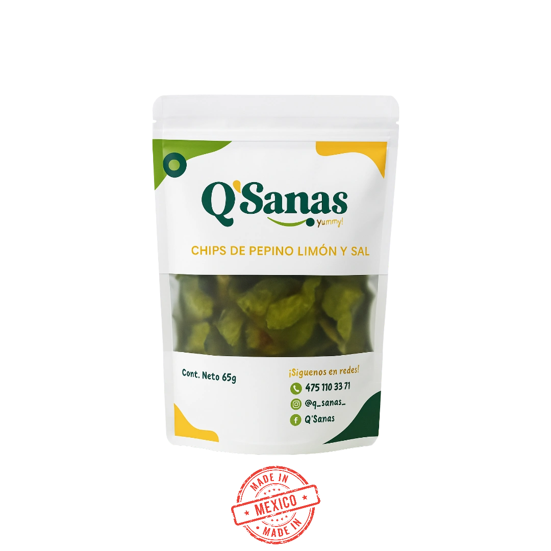 Chips Pepino Limón y Sal Q Sanas 65g