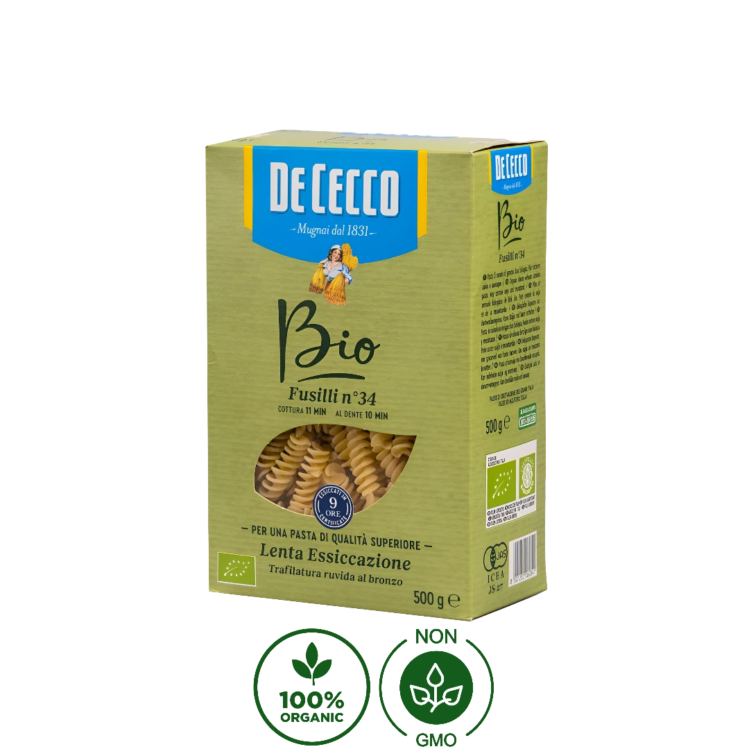 Pasta Bio Fusilli Orgánica De Cecco 500g