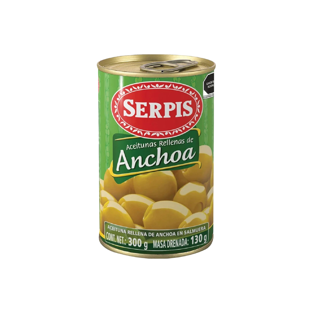 Aceitunas Rellenas de Anchoas Serpis 300g