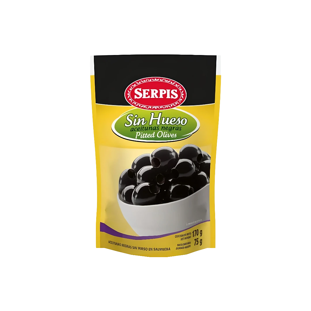 Aceitunas Negras sin Hueso Serpis 170g