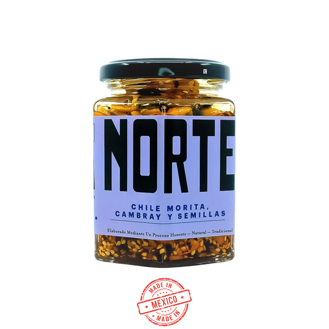 Salsa Chile Morita con Cambray y Semillas Norte 270g