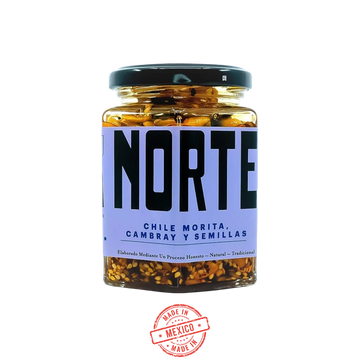 Salsa Chile Morita con Cambray y Semillas Norte 270g