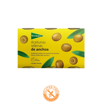 Aceitunas Rellenas de Anchoa El Corte Ingles 240/260