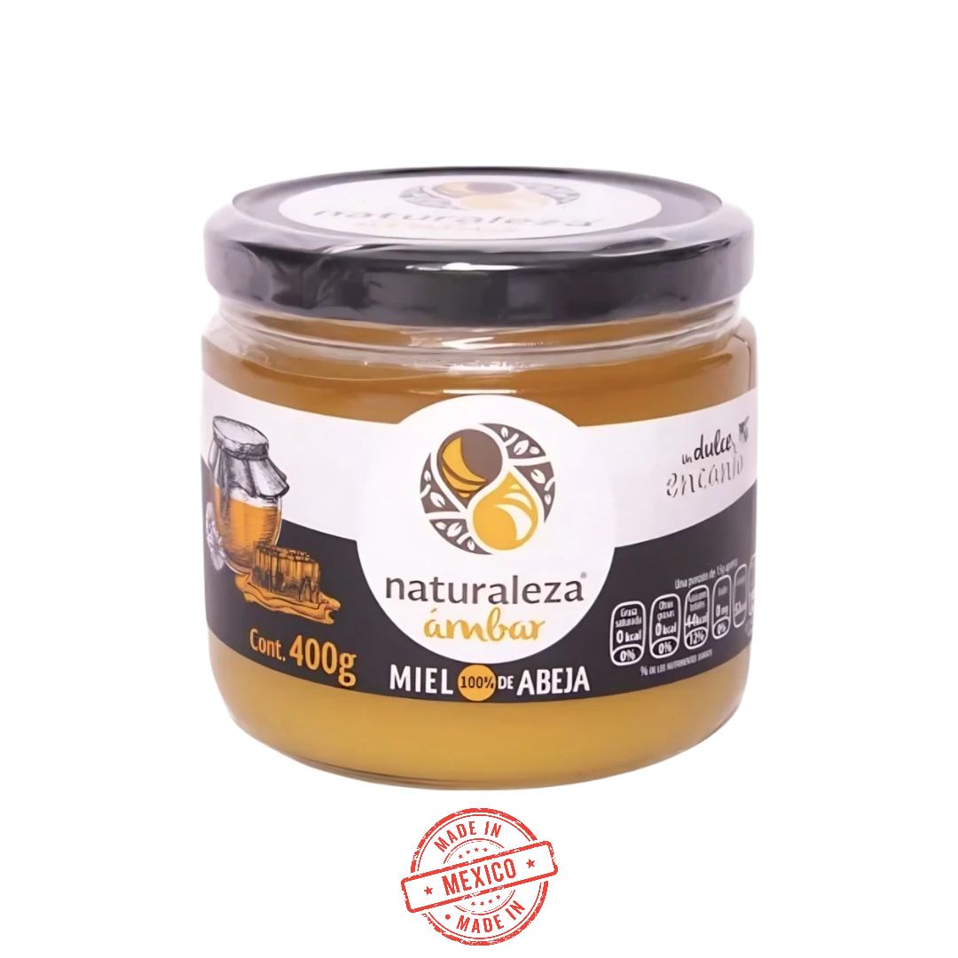 Miel de Abeja 100% Pura Naturaleza Ámbar 400g