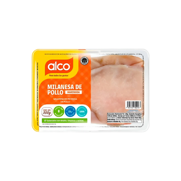 Milanesa De Pollo Marinada Alco 500g