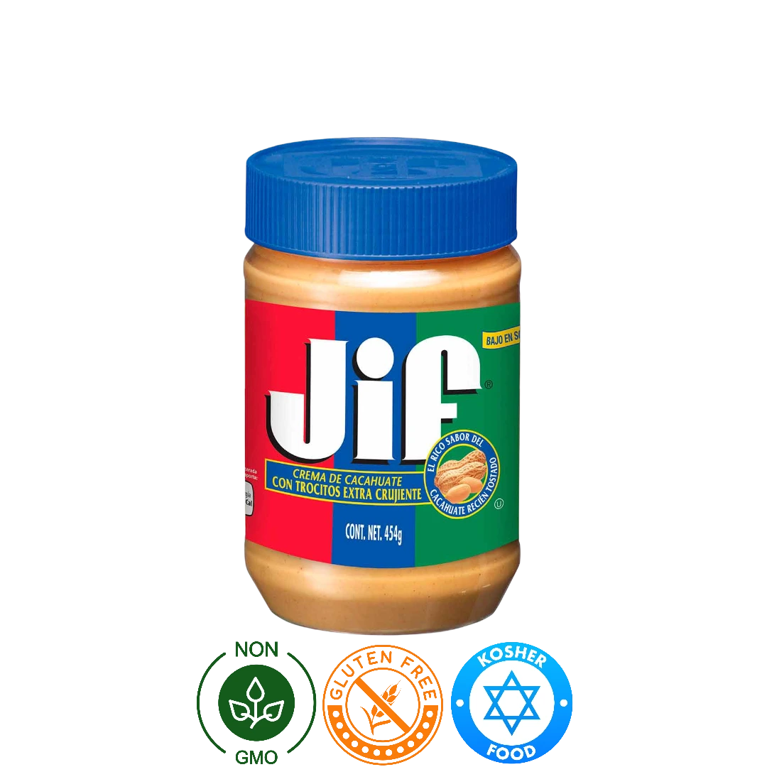 Crema Cacahuate Extra Crunchy JIF 454g