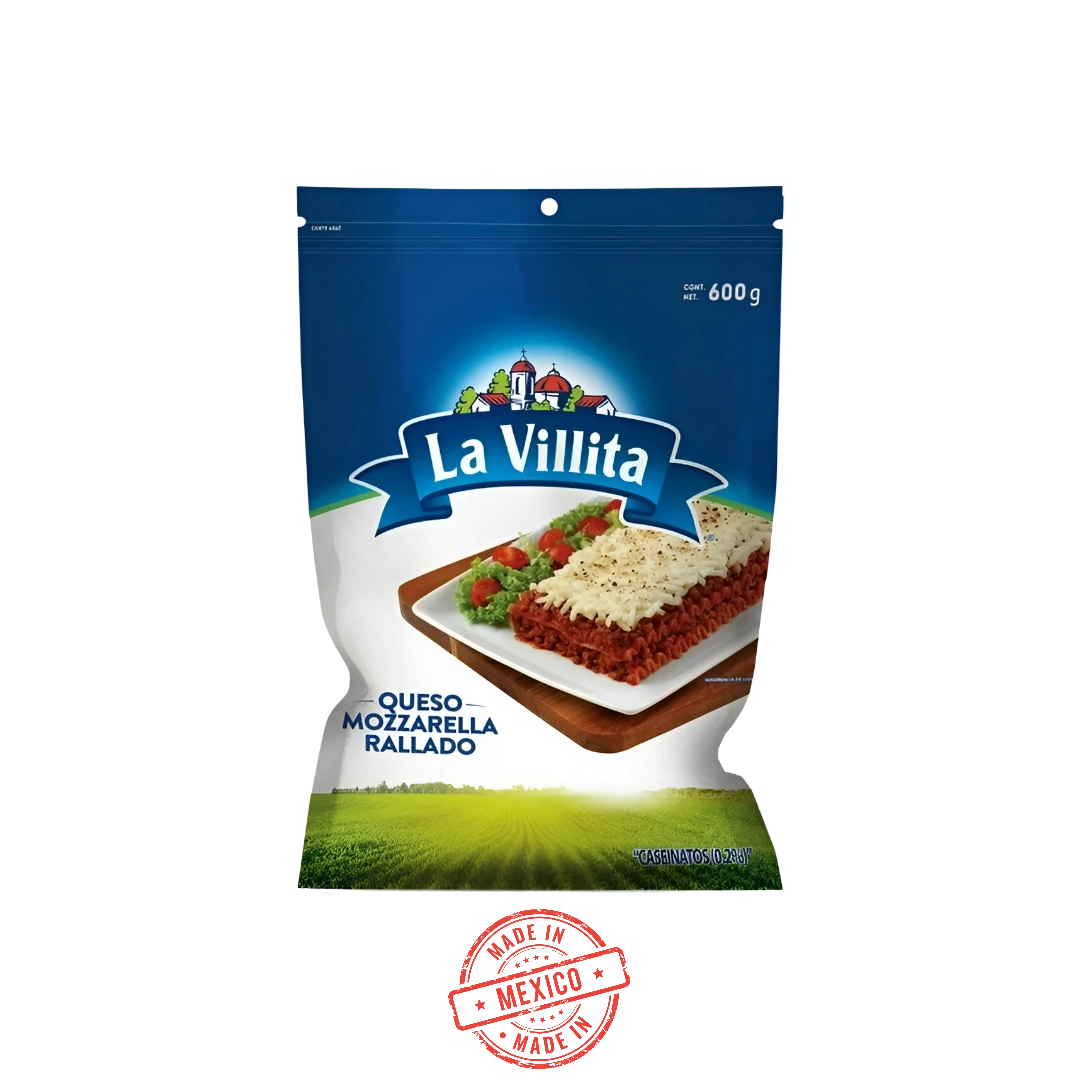 Queso Mozzarella Rallado La Villita 600g