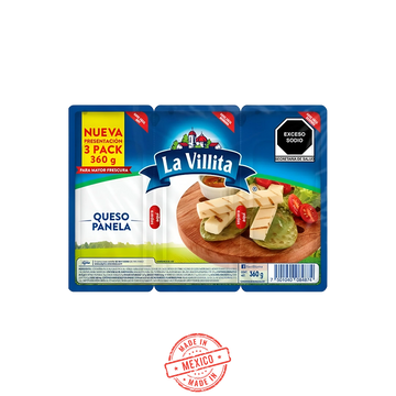 Queso Panela 3 Pack La Villita 360g