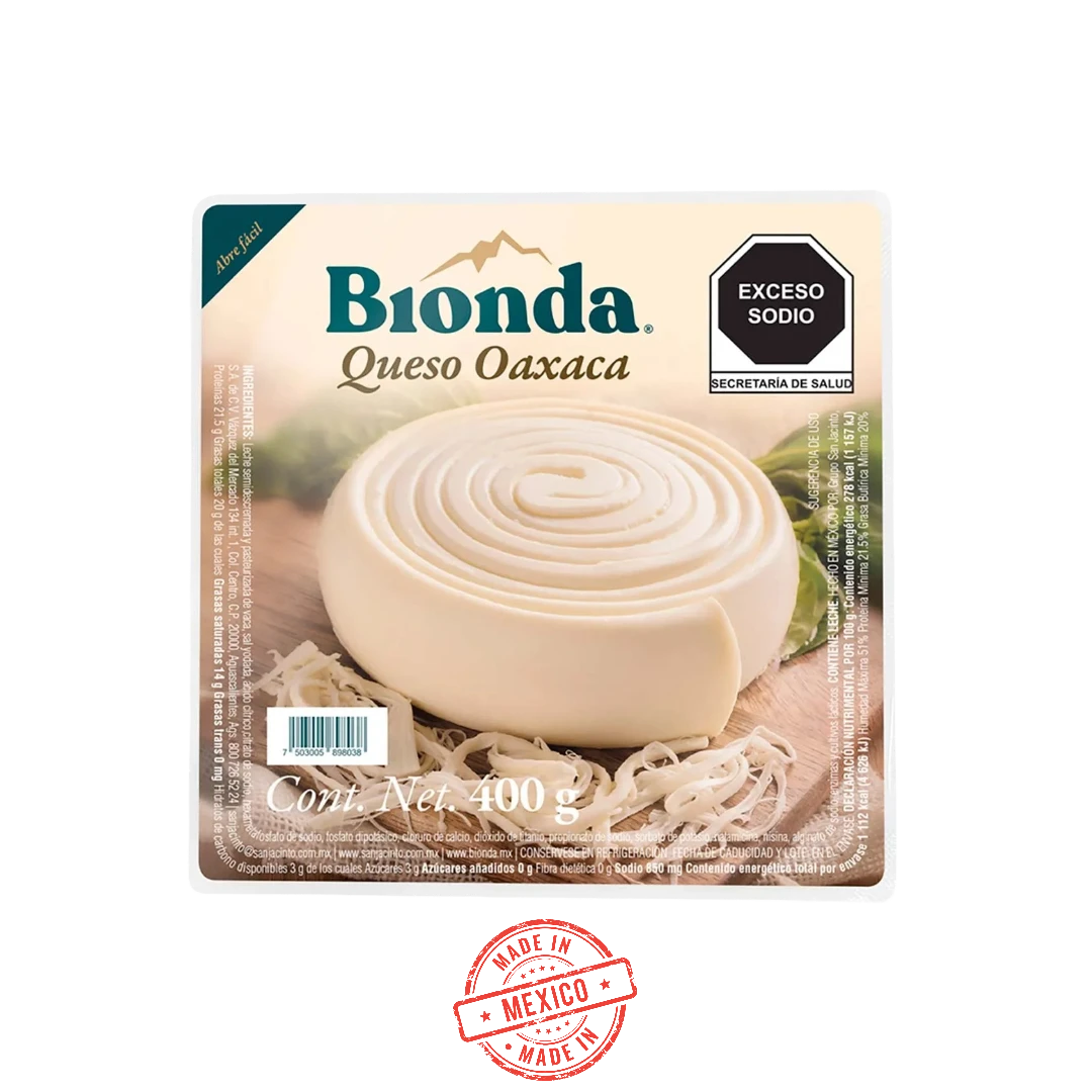 Queso Oaxaca Tradicional Bionda 400g