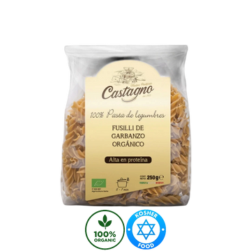 Pasta De Garbanzo Fusilli Orgánico Castagno 250g
