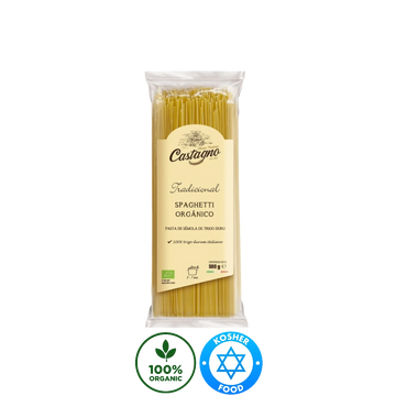 Pasta De Trigo Duro Spaghetti Orgánico Castagno 500g