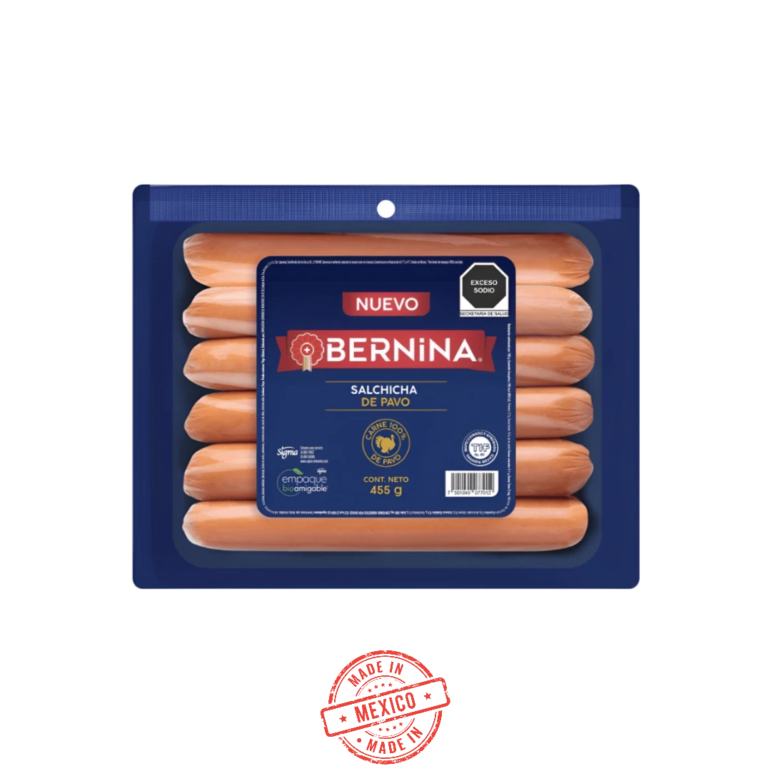 Salchicha de Pavo Bernina 455g