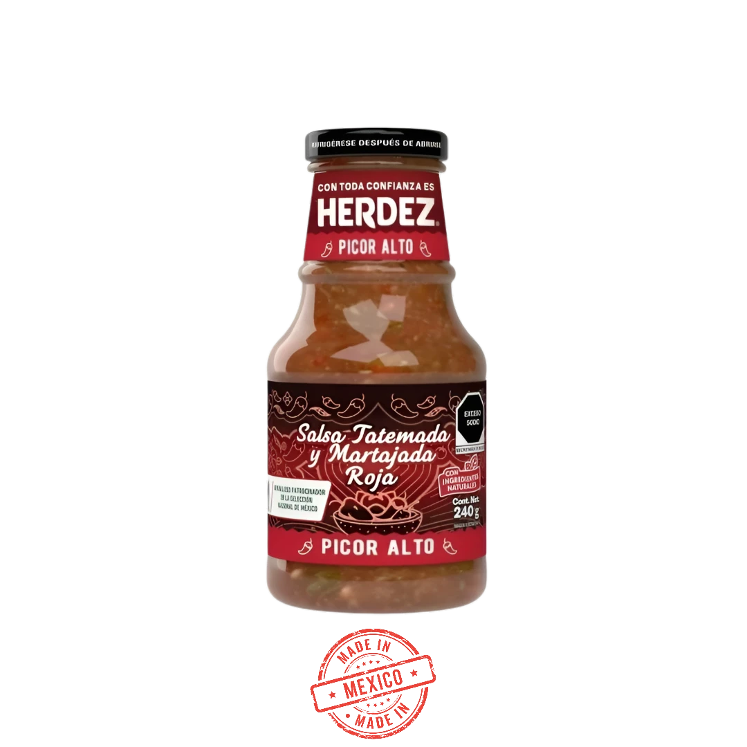 Salsa Roja Tatemada y Martajada Herdez 240g