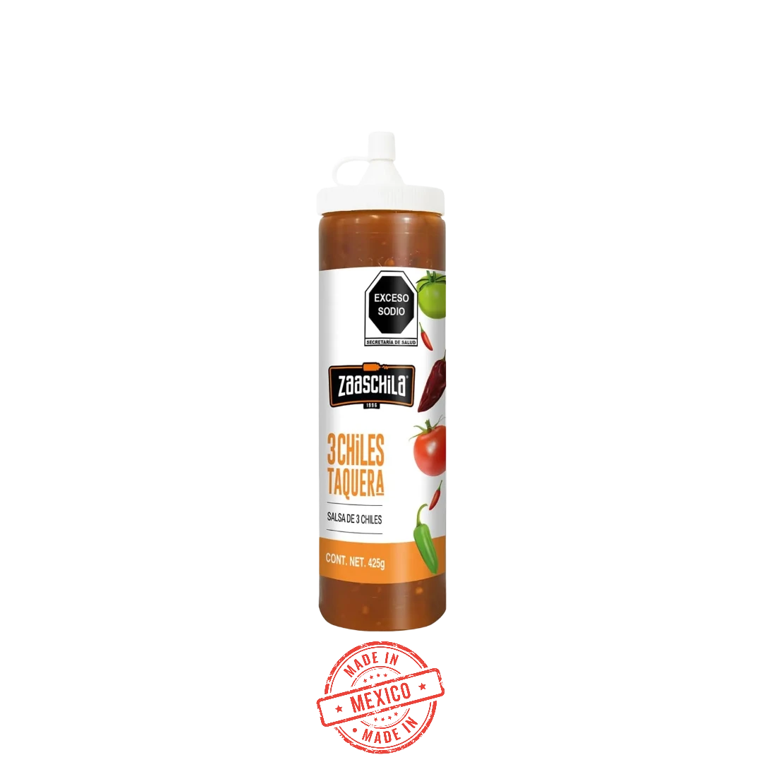 Salsa Taquera 3 Chiles Zaaschila 425g