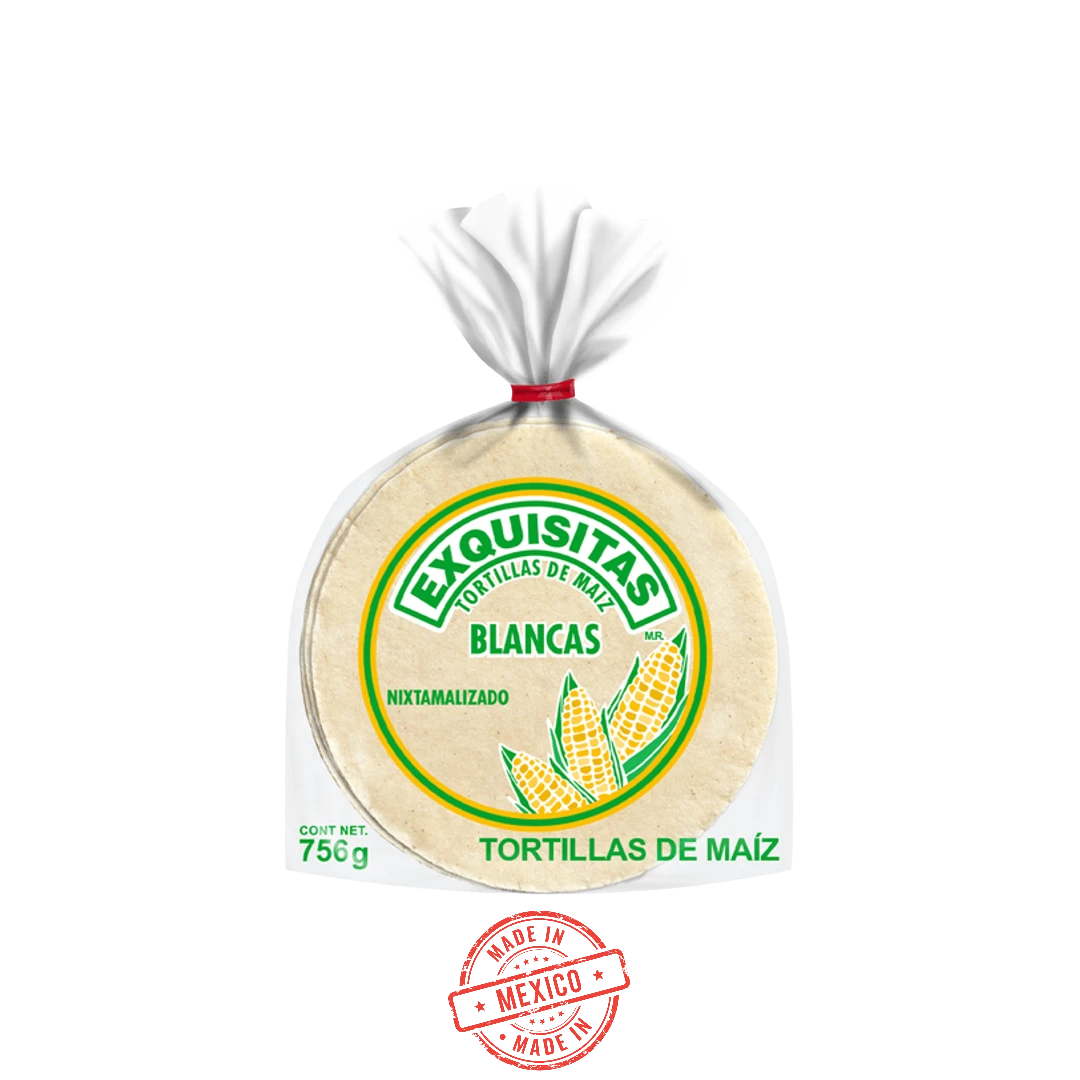 Tortilla de Maiz Blanca Exquisitas 756g