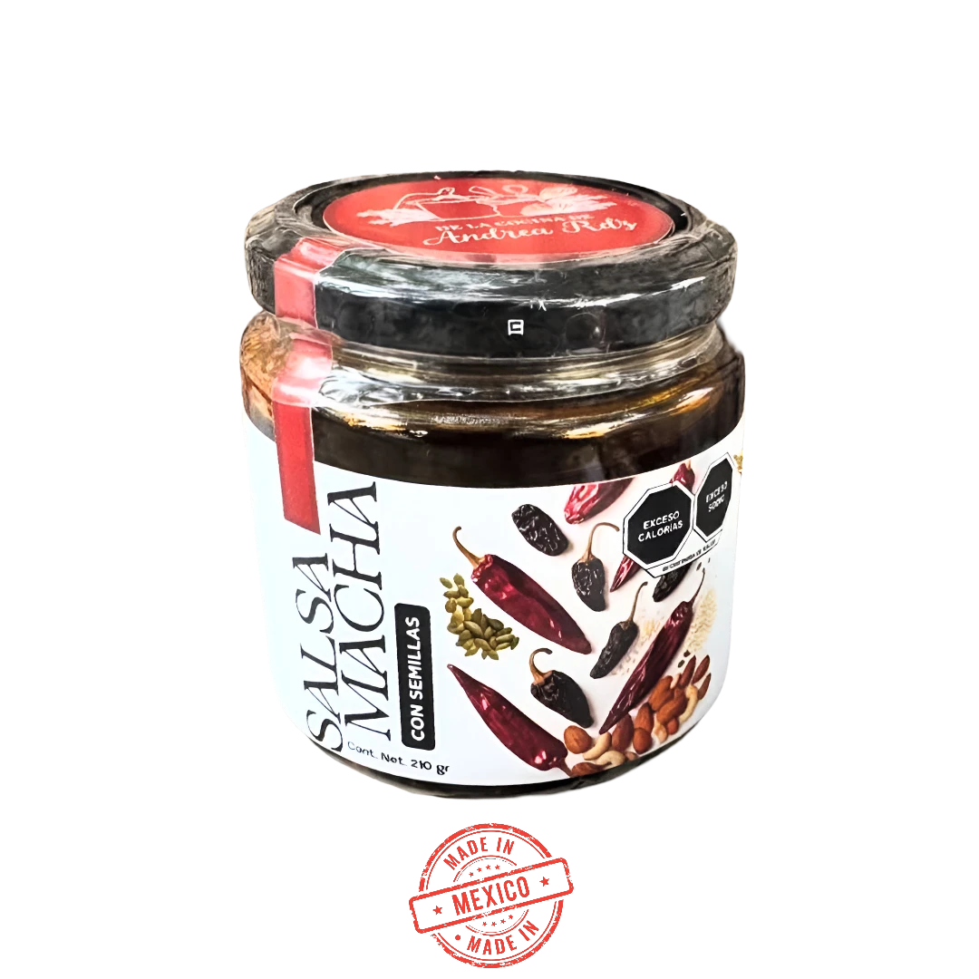 Salsa Macha Con Semillas de la Cocina de Andrea Rdz 210g