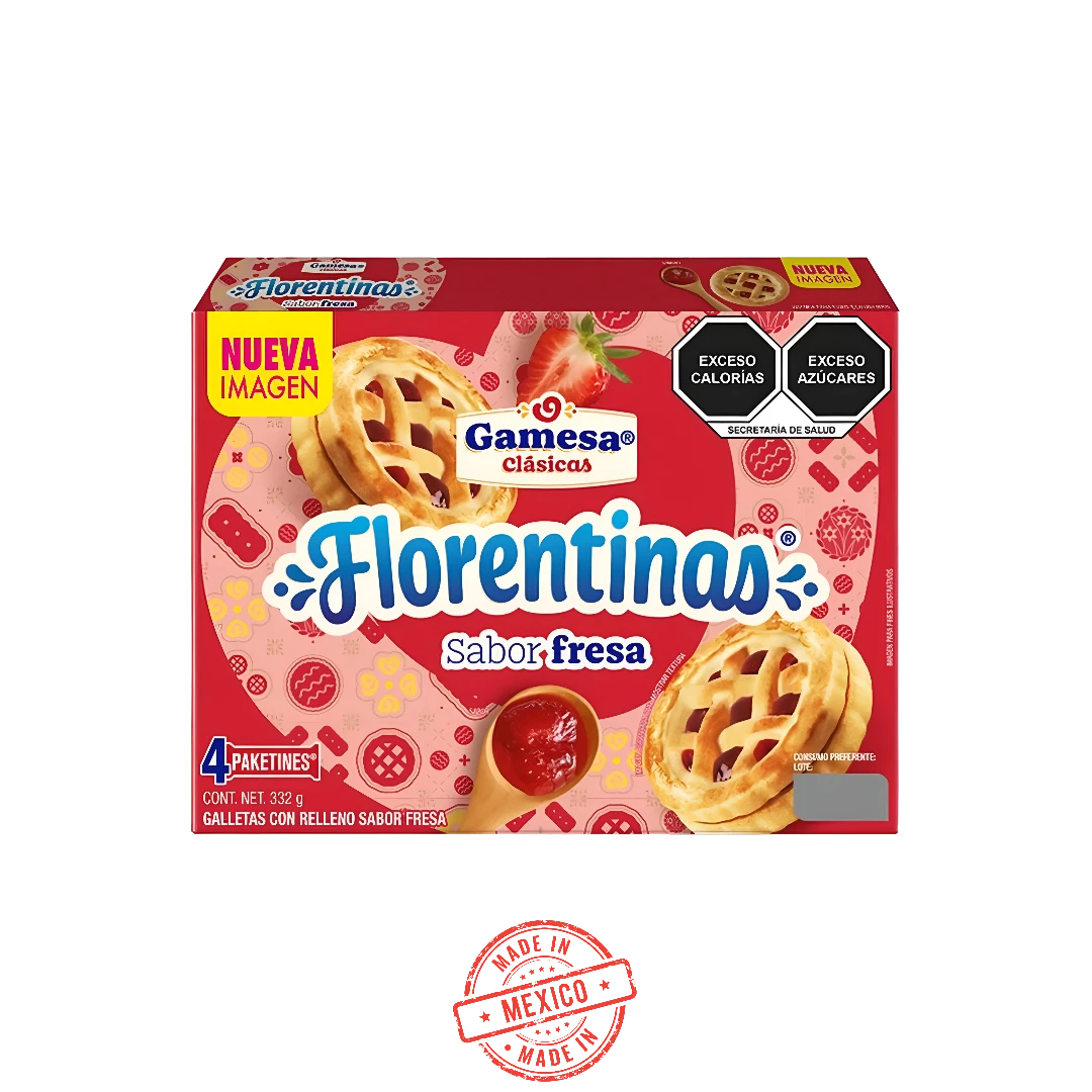 Galletas Florentinas Sabor Fresa Gamesa 332g