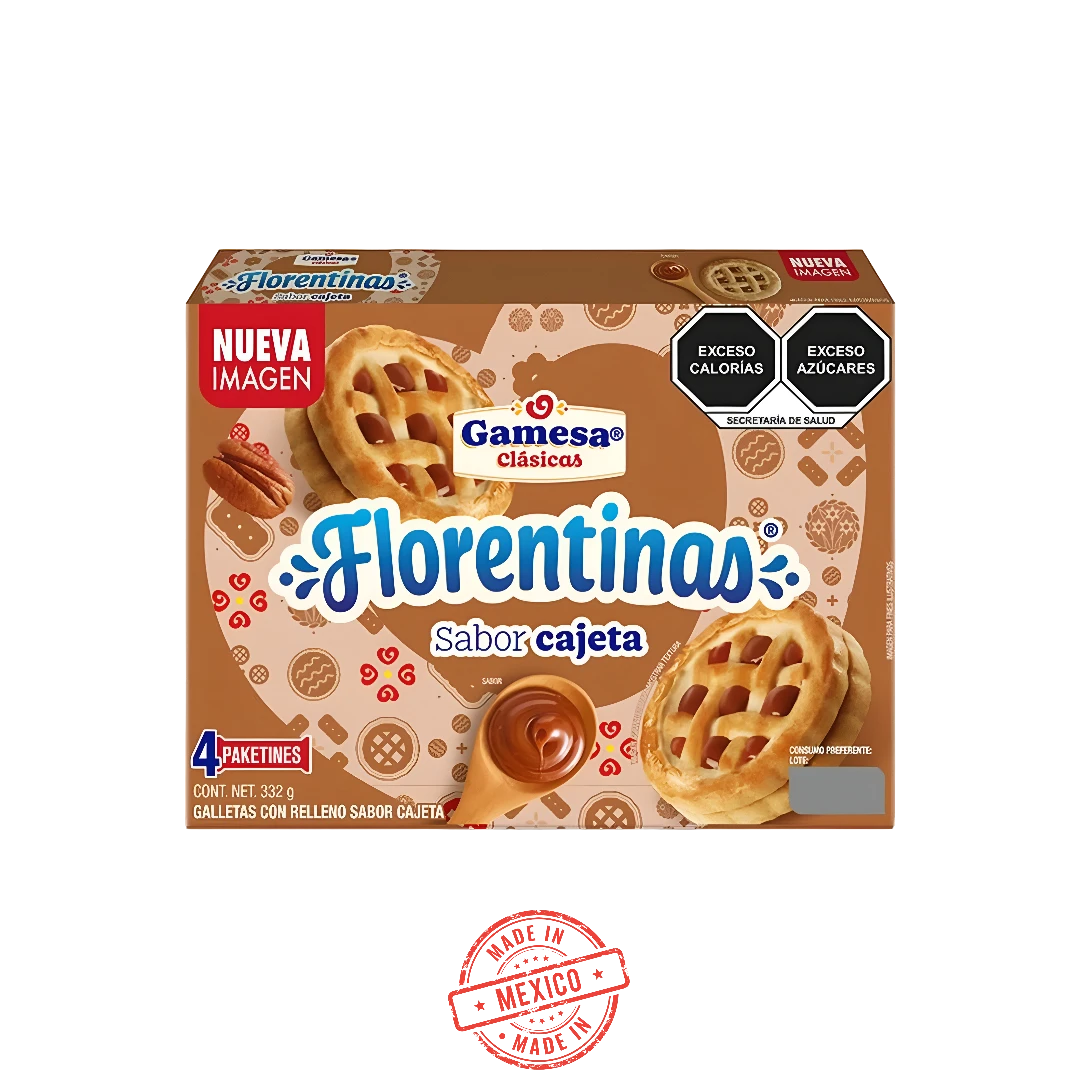 Galletas Florentinas Sabor Cajeta Gamesa 332g